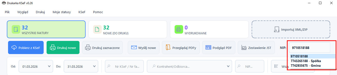Wiele firm, zero logowania — synchronizacja KSeF i multi-NIP w jednej aplikacji select nip